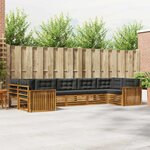 vidaXL Ensemble de canapés d'extérieur 7 Pièces Naturel et Anthracite