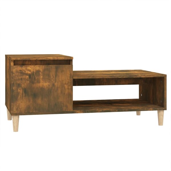 vidaXL Table basse Chêne fumé 100x50x45 cm Bois d'ingénierie