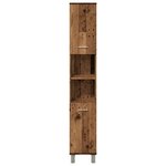 vidaXL Armoire de salle de bain vieux bois 30x30x179cm bois ingénierie