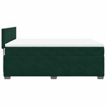 vidaXL Sommier à lattes de lit et matelas Vert foncé 160x200cm Velours