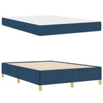 vidaXL Cadre de lit avec matelas Bleu 160 x 200 cm tissu