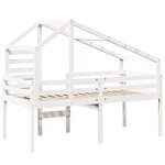 vidaXL Lit haut sans matelas blanc 75x190 cm bois de pin massif