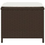 vidaXL Tabourets de jardin et coussins lot de 4 marron résine tressée