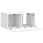 vidaXL Meuble TV mural 59 5 x 41 x 30 cm Blanc Bois d'ingénierie