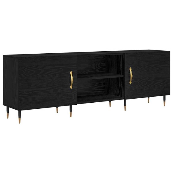 vidaXL Meuble TV Chêne noir 150 x 30 x 50 cm Bois d'ingénierie