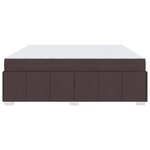 vidaXL Cadre de lit avec matelas Marron foncé 200 x 200 cm tissu