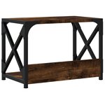 vidaXL Support d'imprimante à 2 niveaux chêne fumé 44x26x31 5 cm