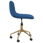 vidaXL Chaises pivotantes à manger lot de 2 bleu velours