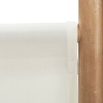 vidaXL Cloison de séparation pliante 6 panneaux 240 cm Bambou et toile