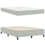 vidaXL Cadre de lit avec matelas Gris clair 140 x 190 cm tissu