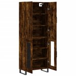 vidaXL Buffet haut Chêne fumé 69 5x34x180 cm Bois d'ingénierie