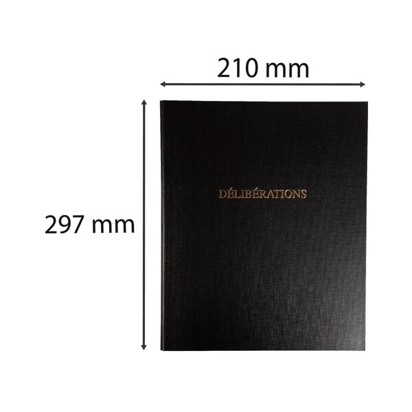Registre Des Délibérations 320x260 100 Feuillets Numérotés - Noir - Le Dauphin