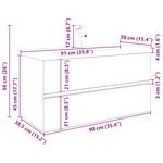 vidaXL Meuble lavabo avec bassin et robinet intégrés vieux bois