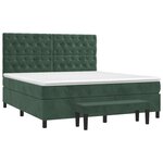 vidaXL Sommier à lattes de lit et matelas Vert foncé 160x200cm Velours