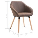 vidaXL Chaises à manger lot de 6 marron tissu