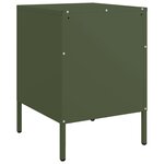 vidaXL Table de chevet vert olive 36x39x50 5 cm acier