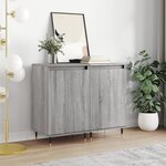 vidaXL Buffets 2 Pièces sonoma gris 40x35x70 cm bois d'ingénierie