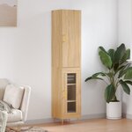 vidaXL Buffet haut Chêne sonoma 34 5x34x180 cm Bois d'ingénierie