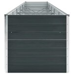 vidaXL Lit surélevé de jardin Acier galvanisé 480x80x77 cm Anthracite