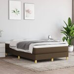 vidaXL Cadre de lit Marron foncé 120x200 cm Tissu