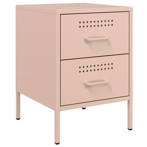 vidaXL Table de chevet rose 36x39x50 5 cm acier