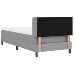 vidaXL Lit boxspring avec matelas avec matelas Gris clair 90 x 190 cm