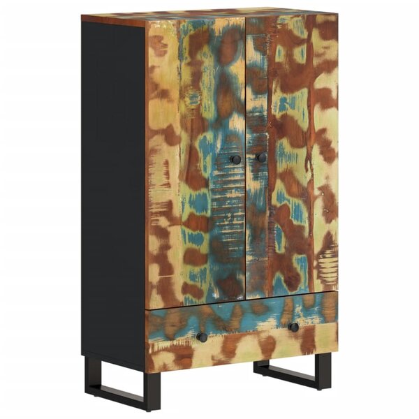 vidaXL Buffet haut et tiroir 60x33x100 cm bois massif récupération/fer