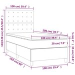 vidaXL Sommier à lattes de lit matelas et LED Bleu foncé 100x200 cm