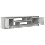 vidaXL Meuble TV gris béton 188 5x41x50 cm bois d'ingénierie