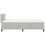 vidaXL Lit à ressorts avec matelas Gris clair 120 x 200 cm Velours