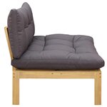 vidaXL Unité de canapé du milieu Acacia Clair et Gris Foncé