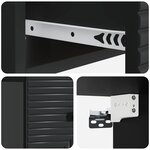 vidaXL Cabinet de chevet mural avec tiroir Noir 34 5 x 33 x 20 cm