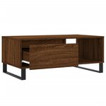 vidaXL Table basse Chêne marron 90x50x36 5 cm Bois d'ingénierie
