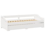 vidaXL Lit de jour avec gigogne sans matelas IRUN blanc 90x200 cm