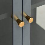 vidaXL Buffet Anthracite 75x35x105 cm Acier et verre