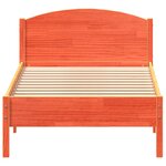 vidaXL Cadre de lit sans matelas cire marron 100x200cm bois pin massif