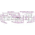 vidaXL Ensemble de canapés d'extérieur 7 pc Blanc et gris clair