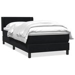 vidaXL Sommier à lattes de lit avec matelas noir 90x210 cm velours