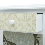 Vidaxl table de chevet blanc et gris 40x30x62 cm mdf