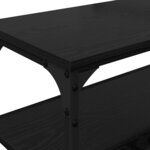 vidaXL Meuble TV Chêne noir 200 x 30 x 50 cm Bois d'ingénierie et fer