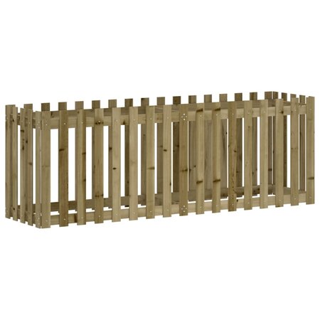 vidaXL Lit surélevé de jardin design de clôture bois de pin imprégné