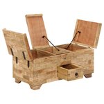 vidaXL Table basse Bois de manguier massif 80 x 40 x 35 cm