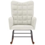 vidaXL Chaise à bascule Crème Velours