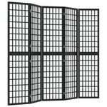 vidaXL Cloison de séparation pliable 5 panneaux 200x170 cm Noir