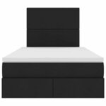 vidaXL Lit de Rangement Noir 120 x 200 cm Cuir synthétique