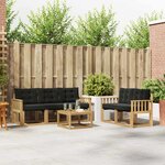 vidaXL Ensemble de canapés d'extérieur 6 Pièces Blanc et noir