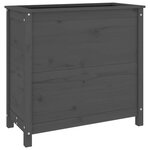 vidaXL Jardinière gris 82 5x40x78 cm bois massif de pin