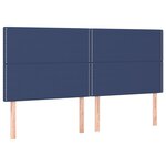 vidaXL Sommier à lattes de lit avec matelas Bleu 180x200 cm Tissu