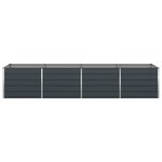 vidaXL Jardinière Anthracite 195 x 100 x 45 cm Acier galvanisé
