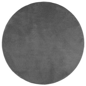 vidaXL Tapis OVIEDO à poils courts anthracite Ø 200 cm